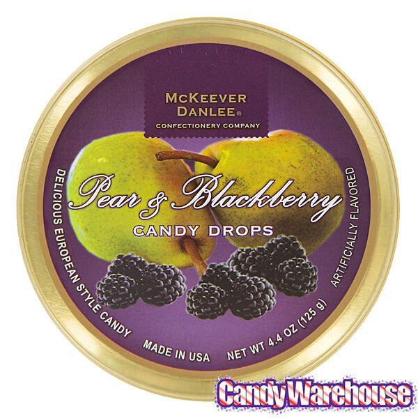 McKeever & Danlee Bon Bons Candy Tins - Pear & Blackberry: 6-Piece Box - Candy Warehouse