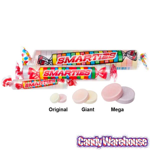 Mega Smarties Candy Rolls: 24-Piece Box - Candy Warehouse