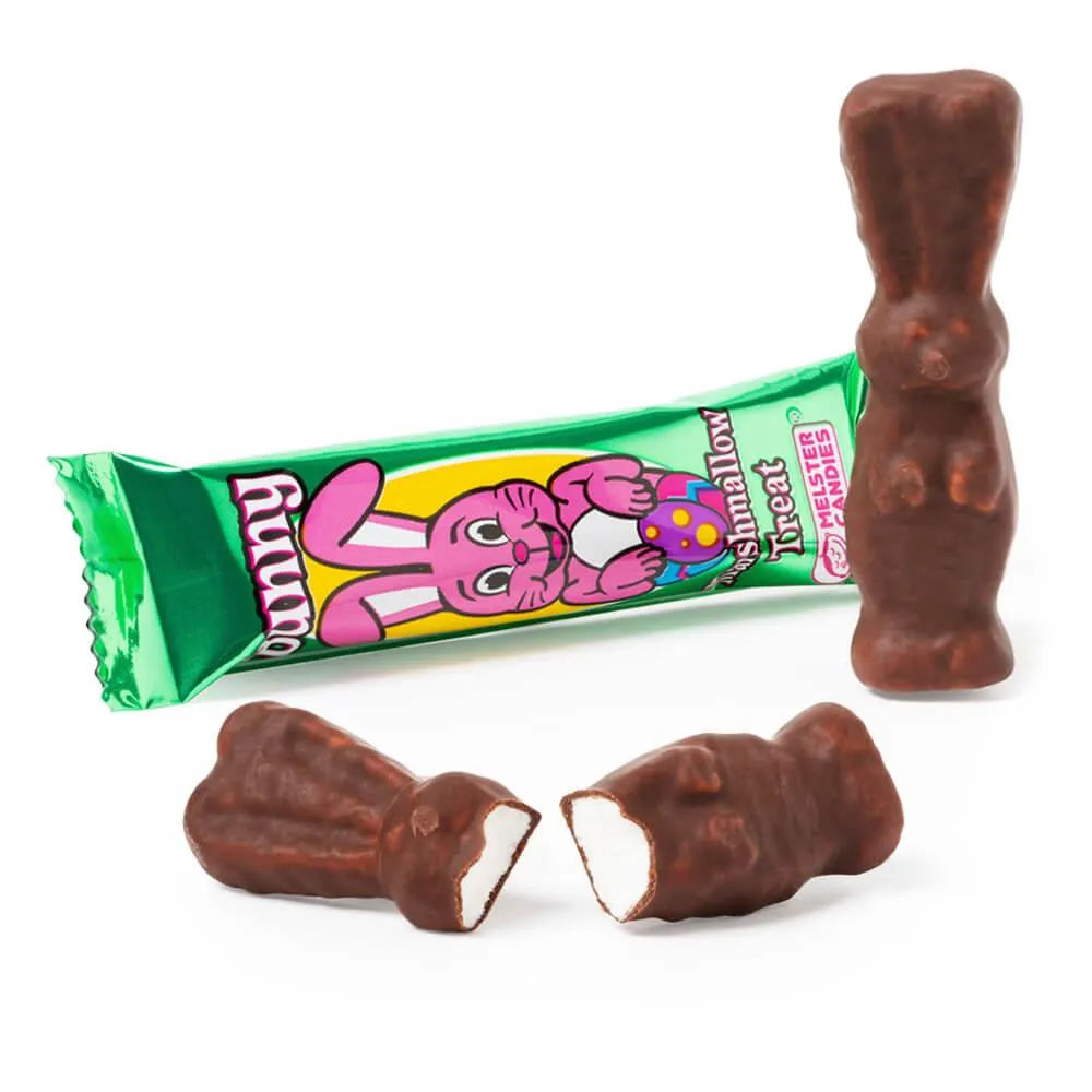 Melster Candies Chocolatey Covered Marshmallow Bunnies 5Piece Box