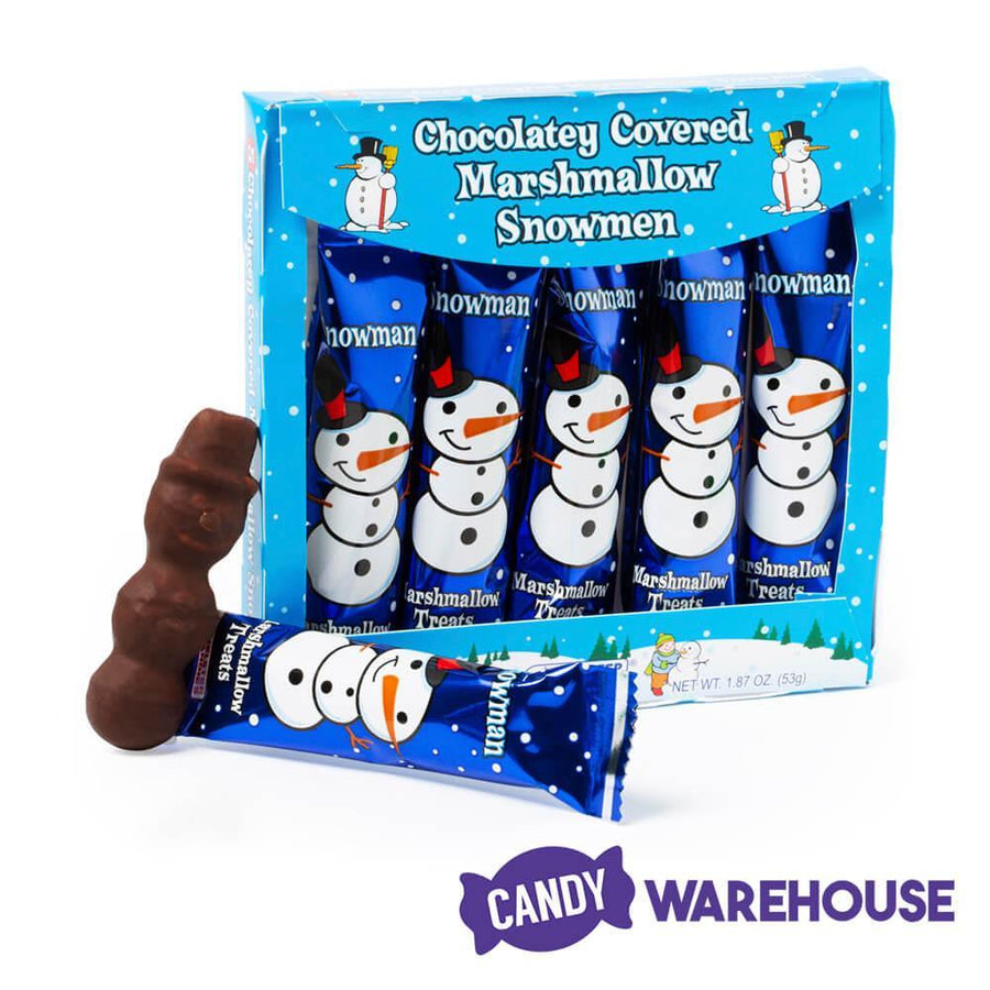 Melster Candies Chocolatey Covered Marshmallow Snowmen: 5-Piece Box - Candy Warehouse