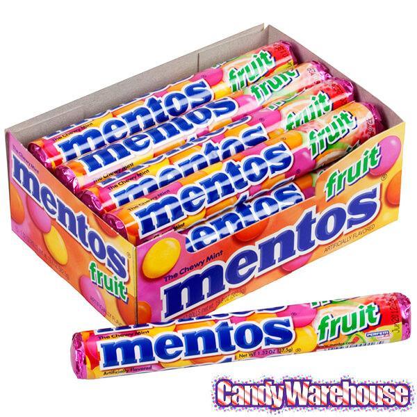 Mentos Candy Rolls - Fruit: 15-Piece Box - Candy Warehouse