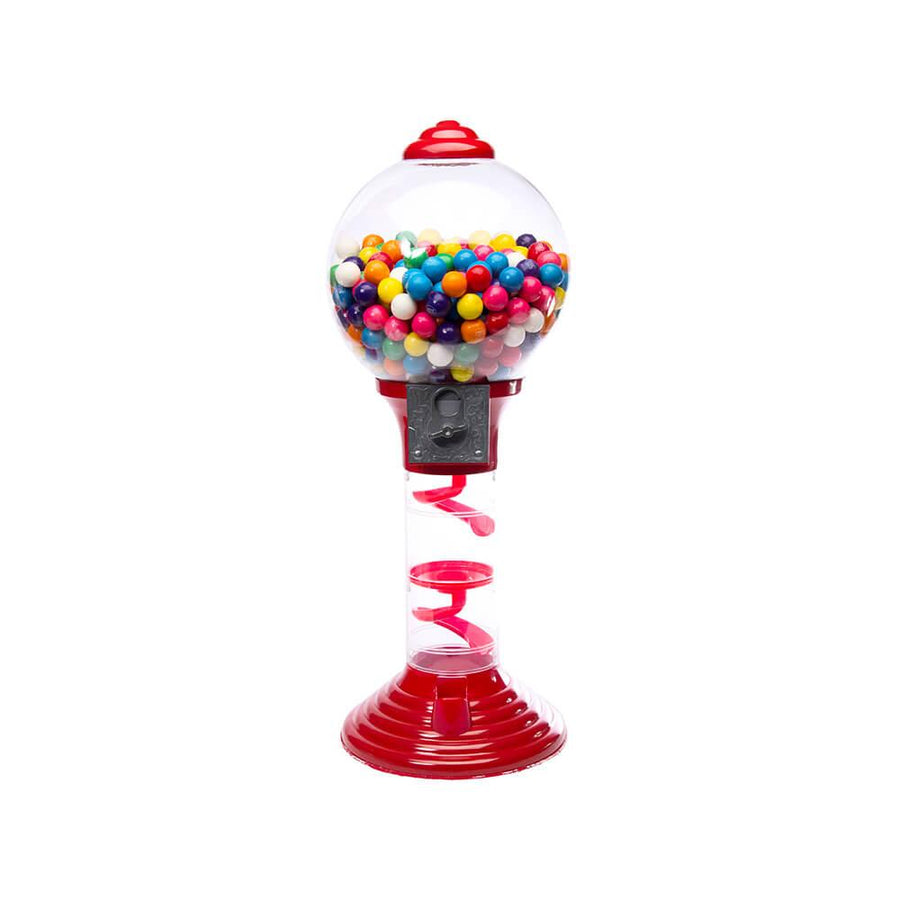 Metal 2-Foot Spiral Gumball Machine with Gumballs - Candy Warehouse