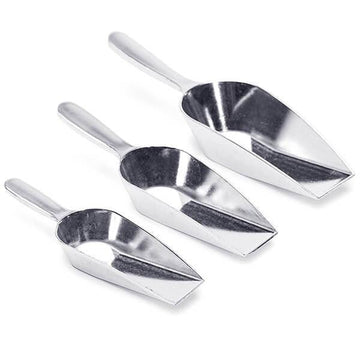 Metal Flat-Bottom Candy Scoops: 3-Piece Set - Candy Warehouse