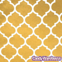Metallic Gold Casablanca Pattern Candy Bags: 25-Piece Pack - Candy Warehouse