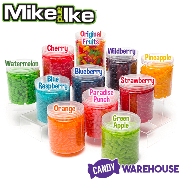 Mike and Ike Candy - Blue Raspberry: 1.5LB Jar - Candy Warehouse