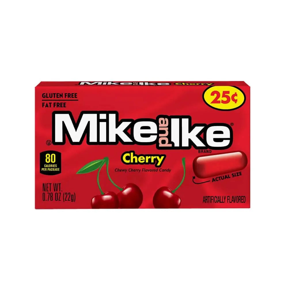 Mike and Ike Cherry Candy Mini Packs: 24-Piece Box – Candy Warehouse