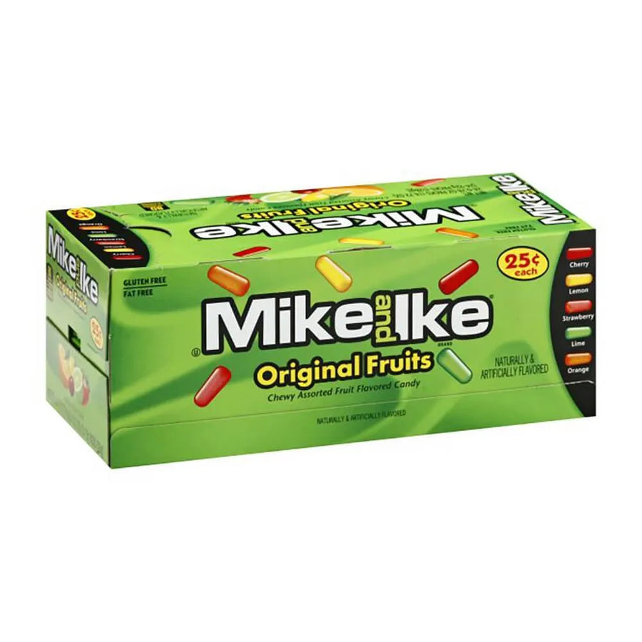 Mike and Ike Original Fruits Candy Mini Packs 24Piece Box Candy