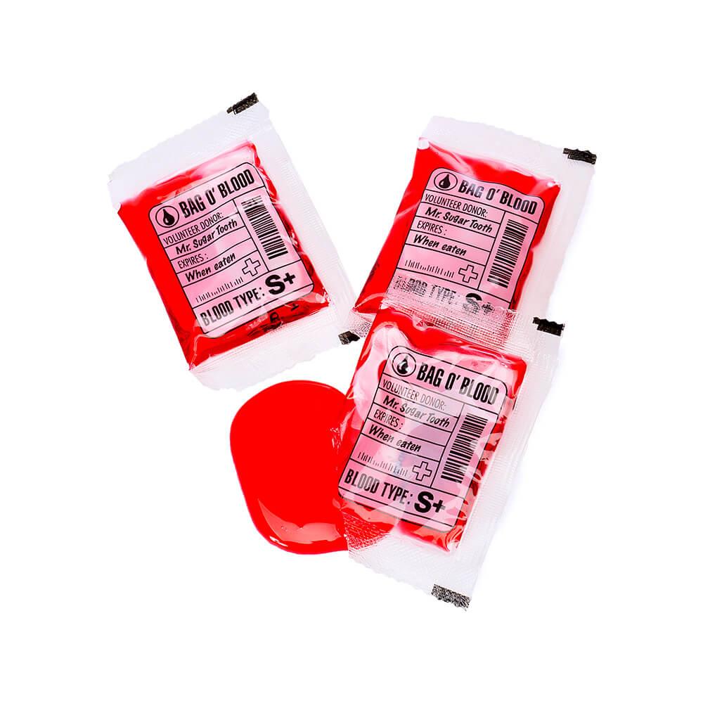 Mini Blood Bags Liquid Candy Pouches: 12-Piece Bag - Candy Warehouse