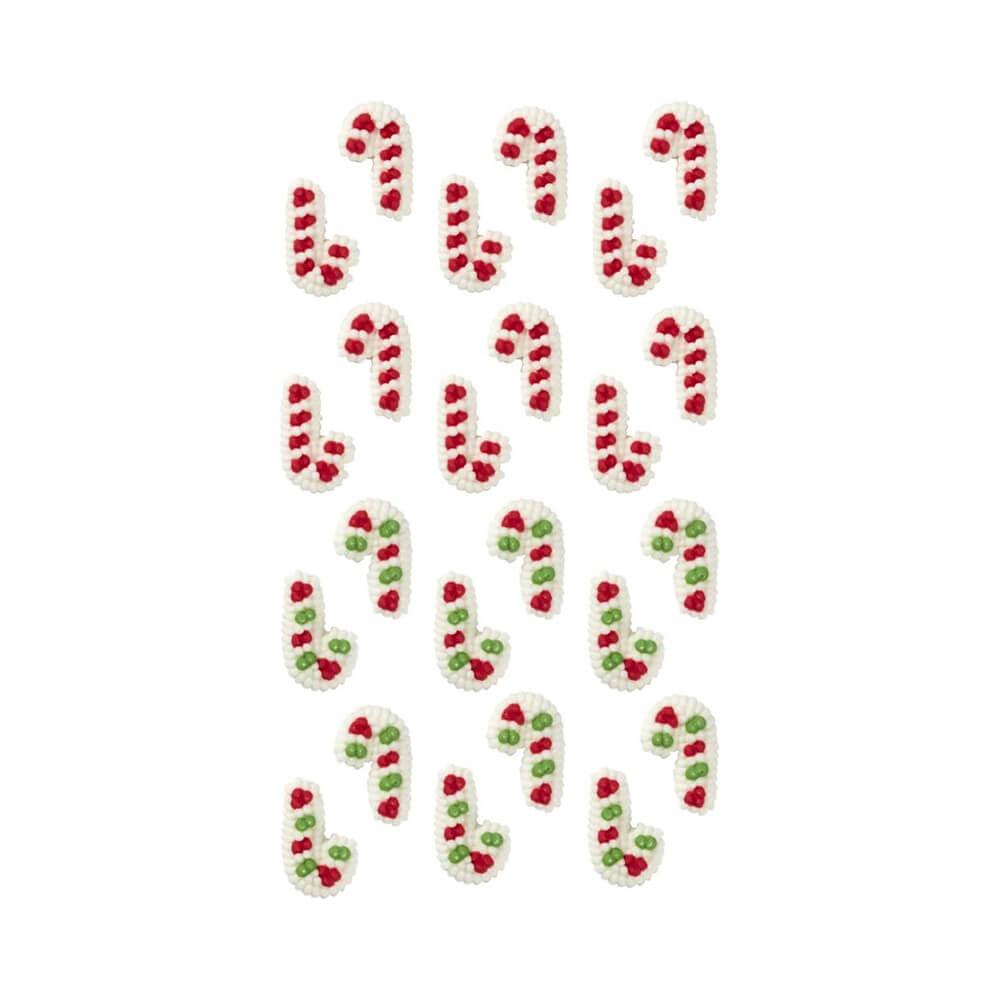 Mini Candy Cane Cookie Decorations: 24-Piece Pack - Candy Warehouse