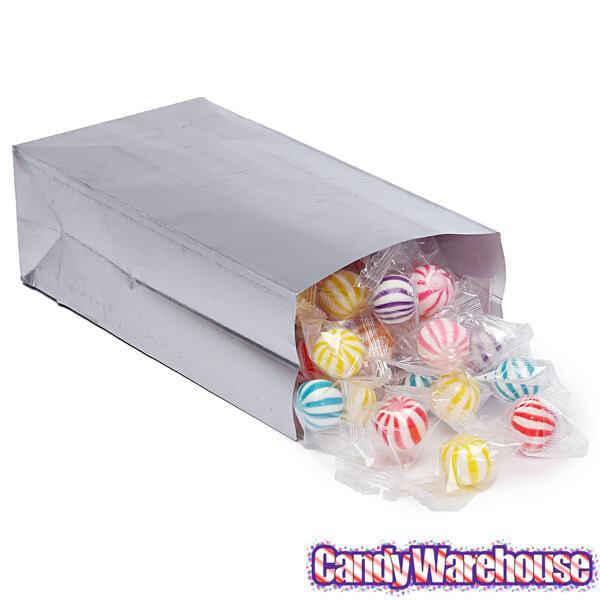 Mini Candy Treat Bags - Silver: 24-Piece Bag - Candy Warehouse