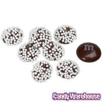 Mini Dark Chocolate Drops with White Nonpareils: 10LB Case - Candy Warehouse