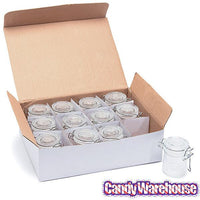 Mini Glass Favor Jars - 1.25-Ounce Canning Jar with Swing Top: 12-Piece Set - Candy Warehouse