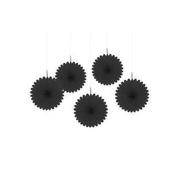 Mini Hanging Fans - Jet Black: 5-Piece Pack - Candy Warehouse