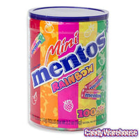 Mini Mentos Rainbow Candy Rolls: 100-Piece Tub - Candy Warehouse