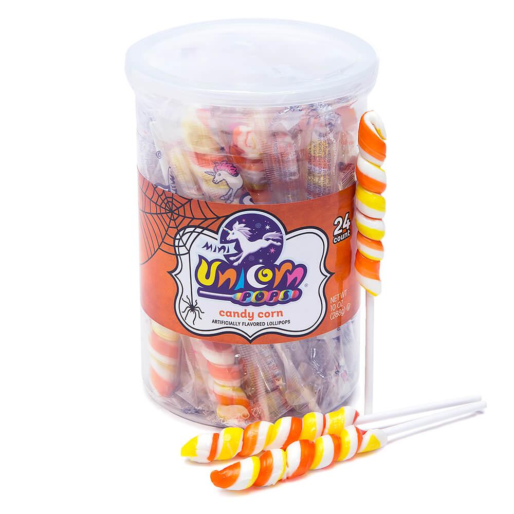 Mini Unicorn Pops Twist Suckers - Halloween: 24-Piece Jar - Candy Warehouse