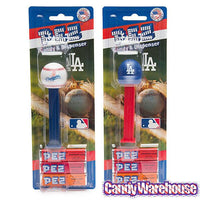MLB Team Baseball PEZ Candy Packs - Los Angeles Dodgers: 12-Piece Box - Candy Warehouse