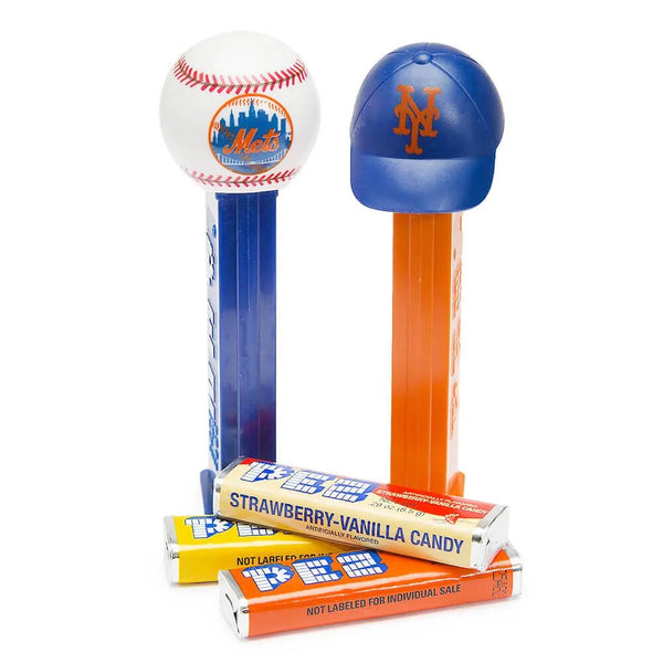 MLB Team Baseball PEZ Candy Packs - New York Mets: 12-Piece Box