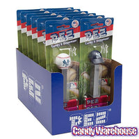 MLB Team Baseball PEZ Candy Packs - New York Yankees: 12-Piece Box - Candy Warehouse