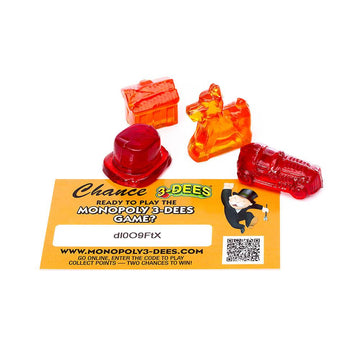 Monopoly 3-Dees Fruit Snack Packs: 10-Piece Bag - Candy Warehouse