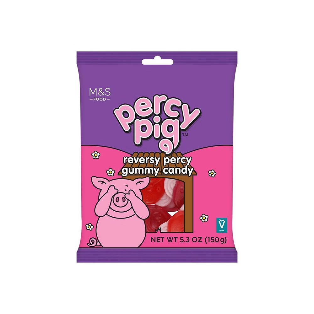 M&amp;S Reversy Percy Pig Gummy Candy: 5.3-Ounce Bag