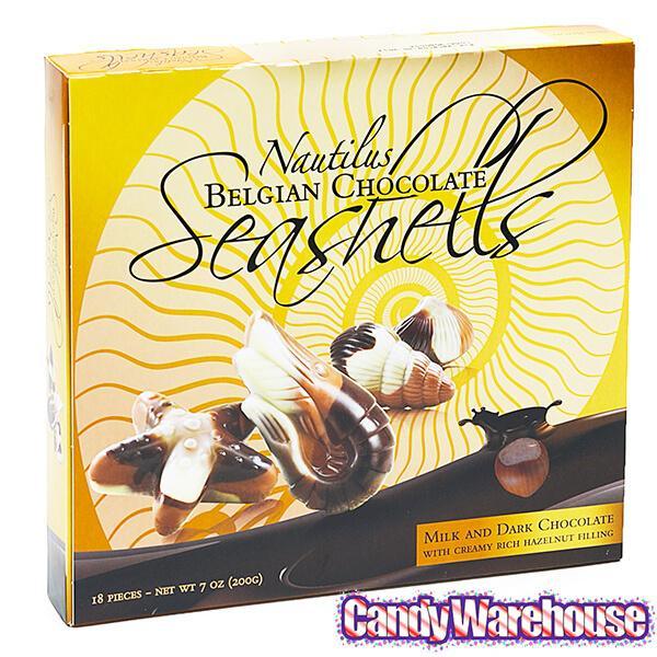 Nautilus Belgian Chocolate Seashells: 18-Piece Box - Candy Warehouse