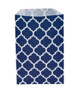 Navy Blue Casablanca Pattern Candy Bags: 25-Piece Pack