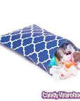 Navy Blue Casablanca Pattern Candy Bags: 25-Piece Pack