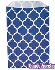 Navy Blue Casablanca Pattern Candy Bags: 25-Piece Pack