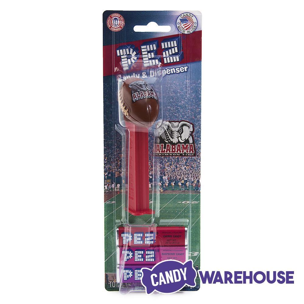 NCAA College Football PEZ Candy Packs - Alabama: 12-Piece Box - Candy Warehouse