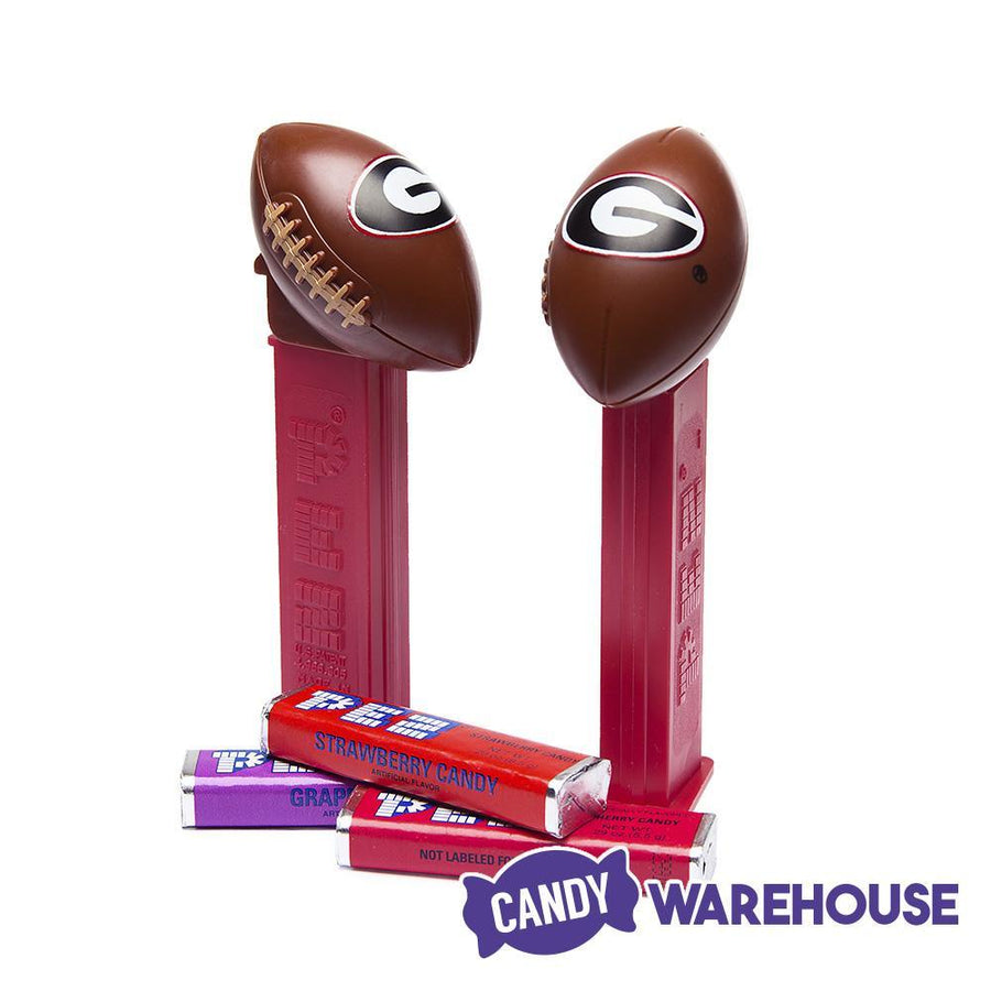 NCAA College Football PEZ Candy Packs - Georgia: 12-Piece Box - Candy Warehouse