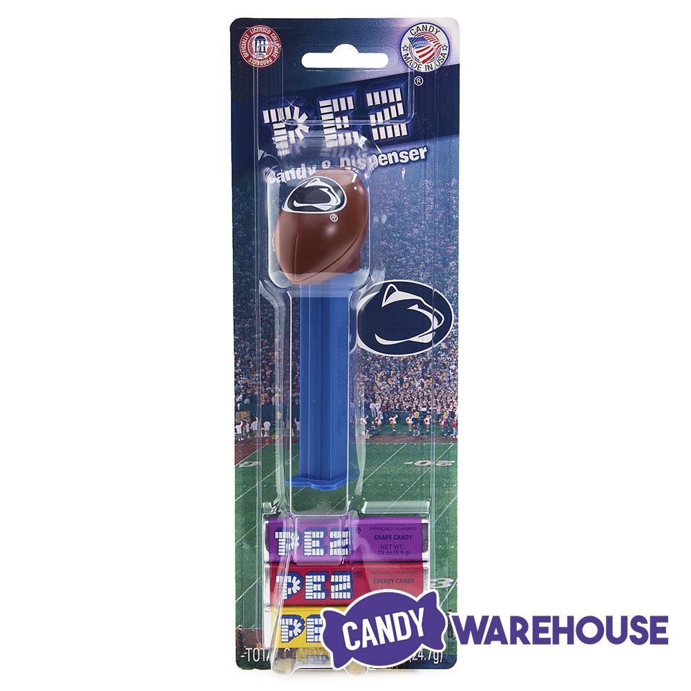 NCAA College Football PEZ Candy Packs - Penn State: 12-Piece Box - Candy Warehouse