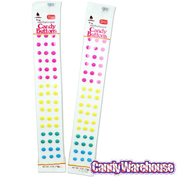 Necco Candy Buttons Strips - Wrapped: 24-Piece Box - Candy Warehouse