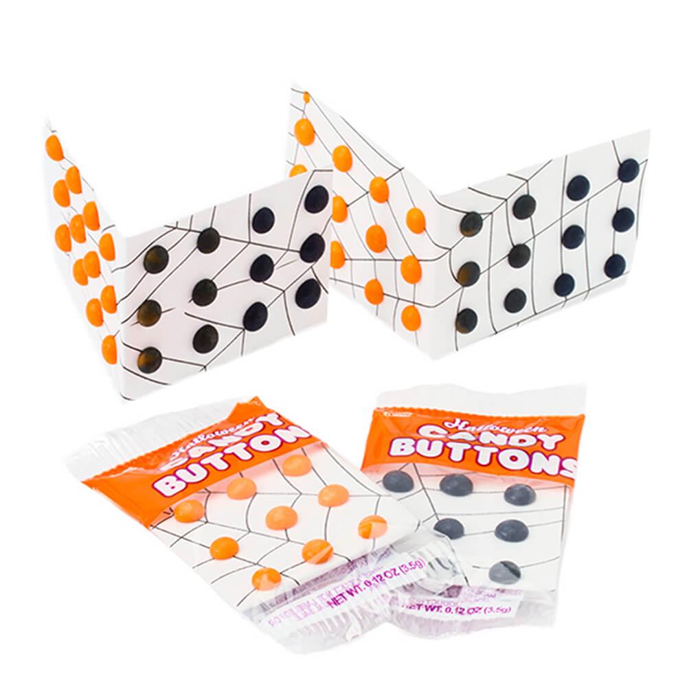 Necco Halloween Snack Size Candy Buttons Strips - Wrapped: 32-Piece Bag - Candy Warehouse