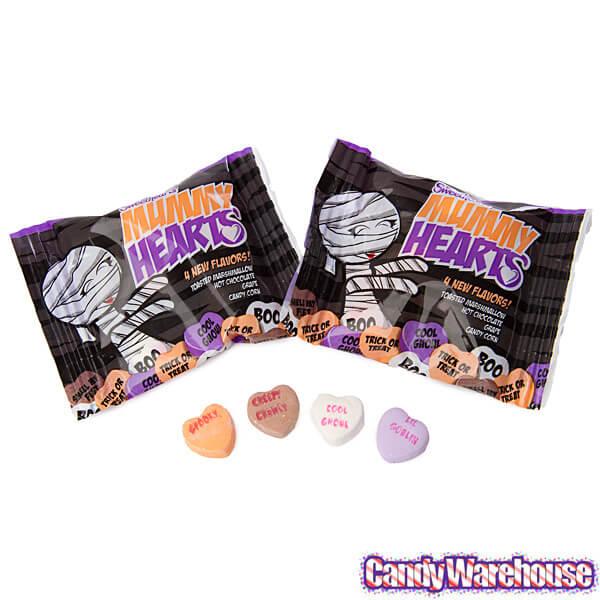 Necco Mummy Hearts Halloween Candy Packs: 9-Ounce Bag - Candy Warehouse