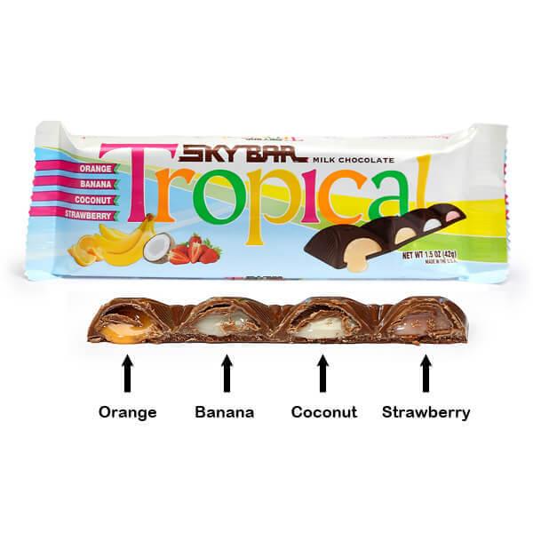 Necco Sky Bar Candy Bars - Tropical: 24-Piece Box - Candy Warehouse