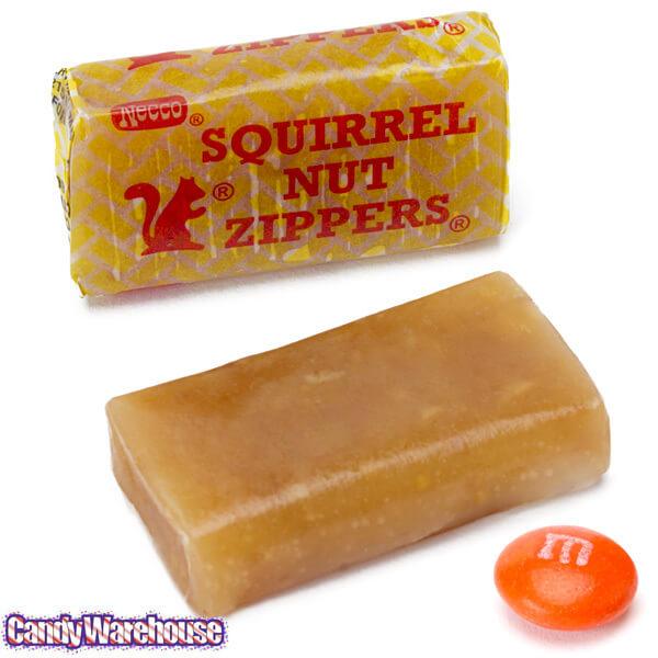 Necco Squirrel Nut Zippers Original Caramels: 240-Piece Tub - Candy Warehouse