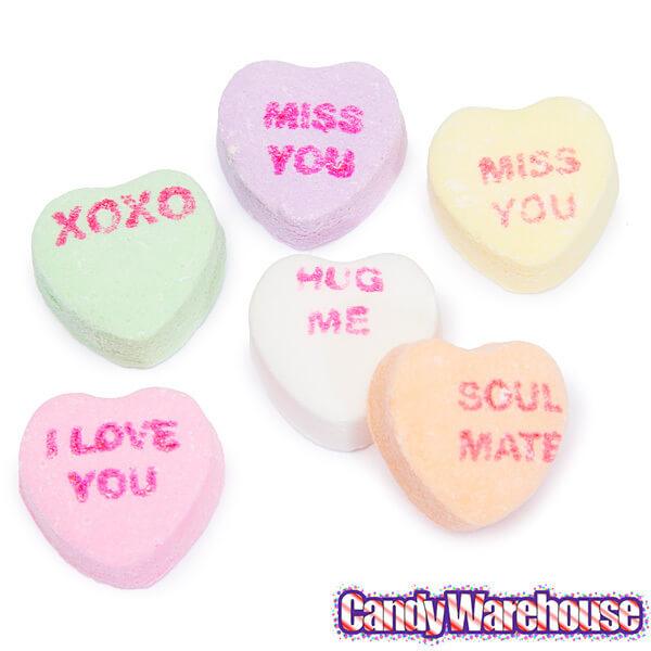 Necco Sweethearts Tiny Conversation Candy Hearts - Classic Flavors: 32LB Case - Candy Warehouse