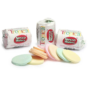 Necco Wafers Candy Mini Rolls - Tropical: 150-Piece Tub - Candy Warehouse