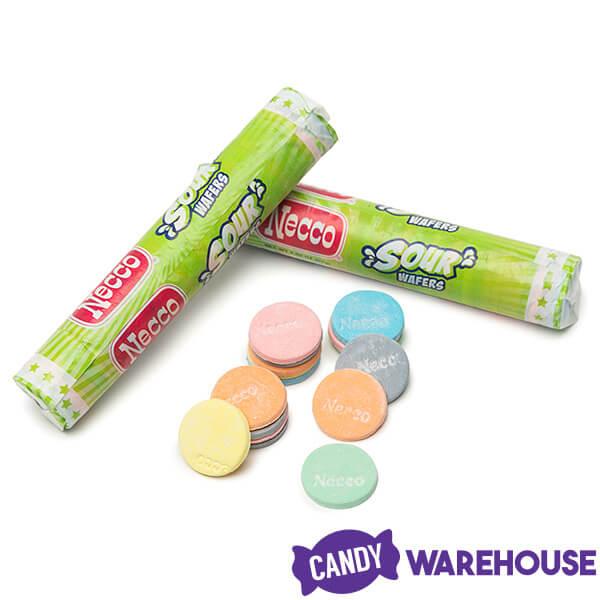 Necco Wafers Candy Rolls - Sour Flavors: 24-Piece Box - Candy Warehouse