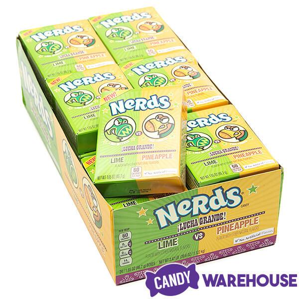 Nerds Candy 2-Flavor Packs - Lime and Pineapple: 24-Piece Box - Candy Warehouse