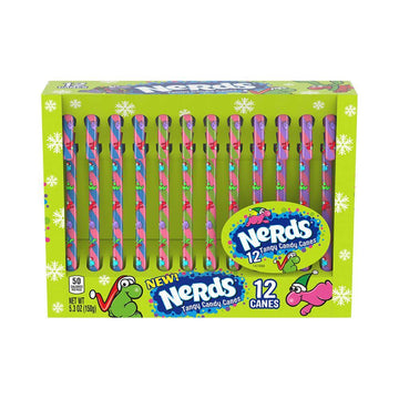 Nerds Candy Canes: 12-Piece Box - Candy Warehouse