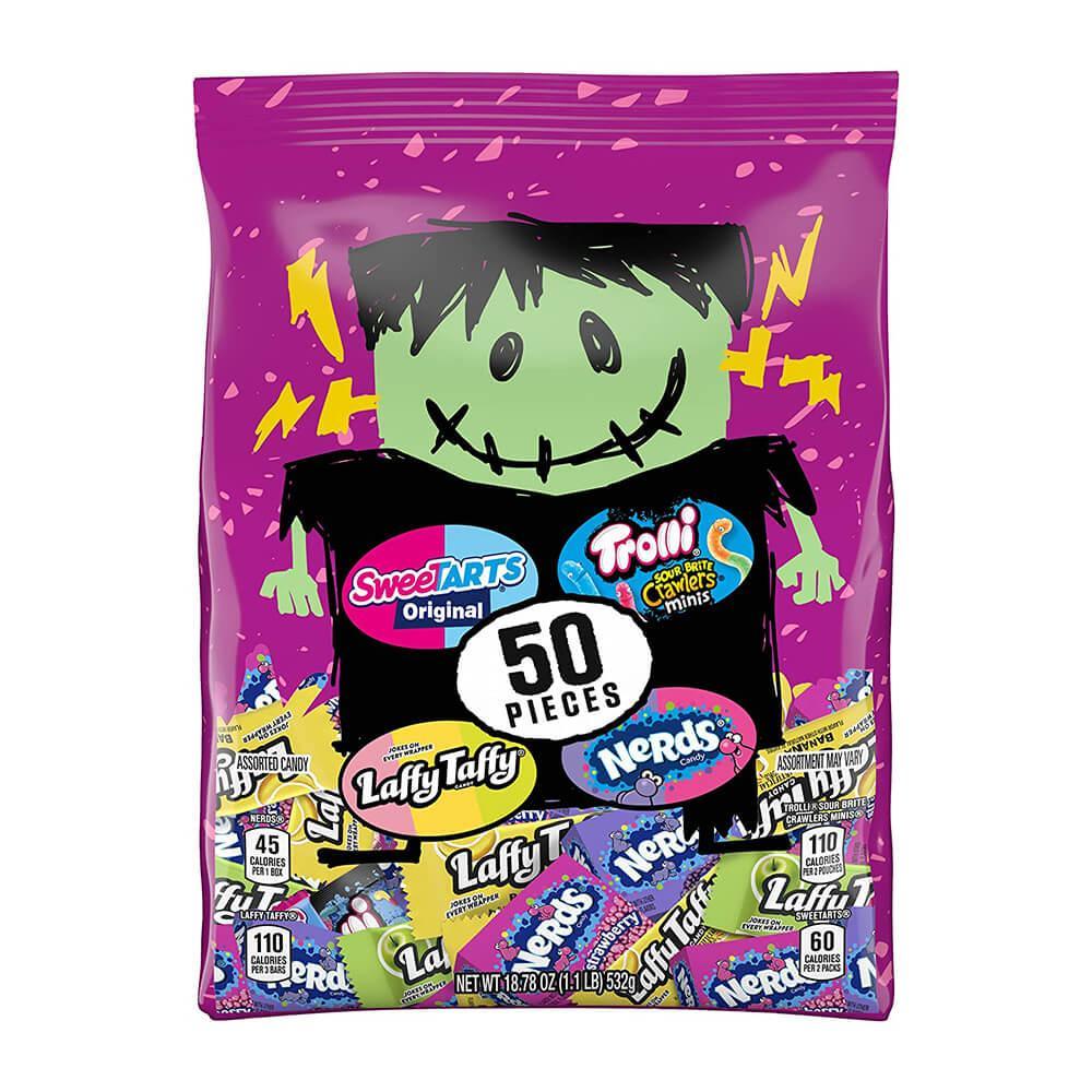 Nerds- Laffy Taffy - SweeTarts - Trolli Halloween Candy Assortment: 50-Piece Bag - Candy Warehouse