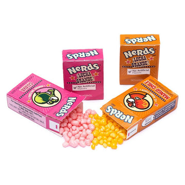 Nerds Lucha Grande Candy Snack Size Packs in 3-Ounce Bags - Guava and Mango Chile: 24-Piece Box - Candy Warehouse