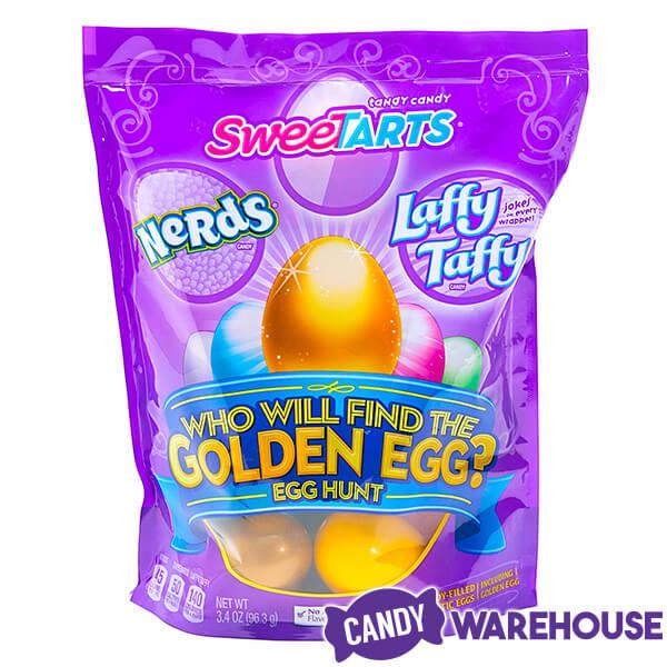 Nerds - SweeTarts - Laffy Taffy Assortment of Candy Filled Easter Eggs with Golden Egg: 12-Piece Bag - Candy Warehouse