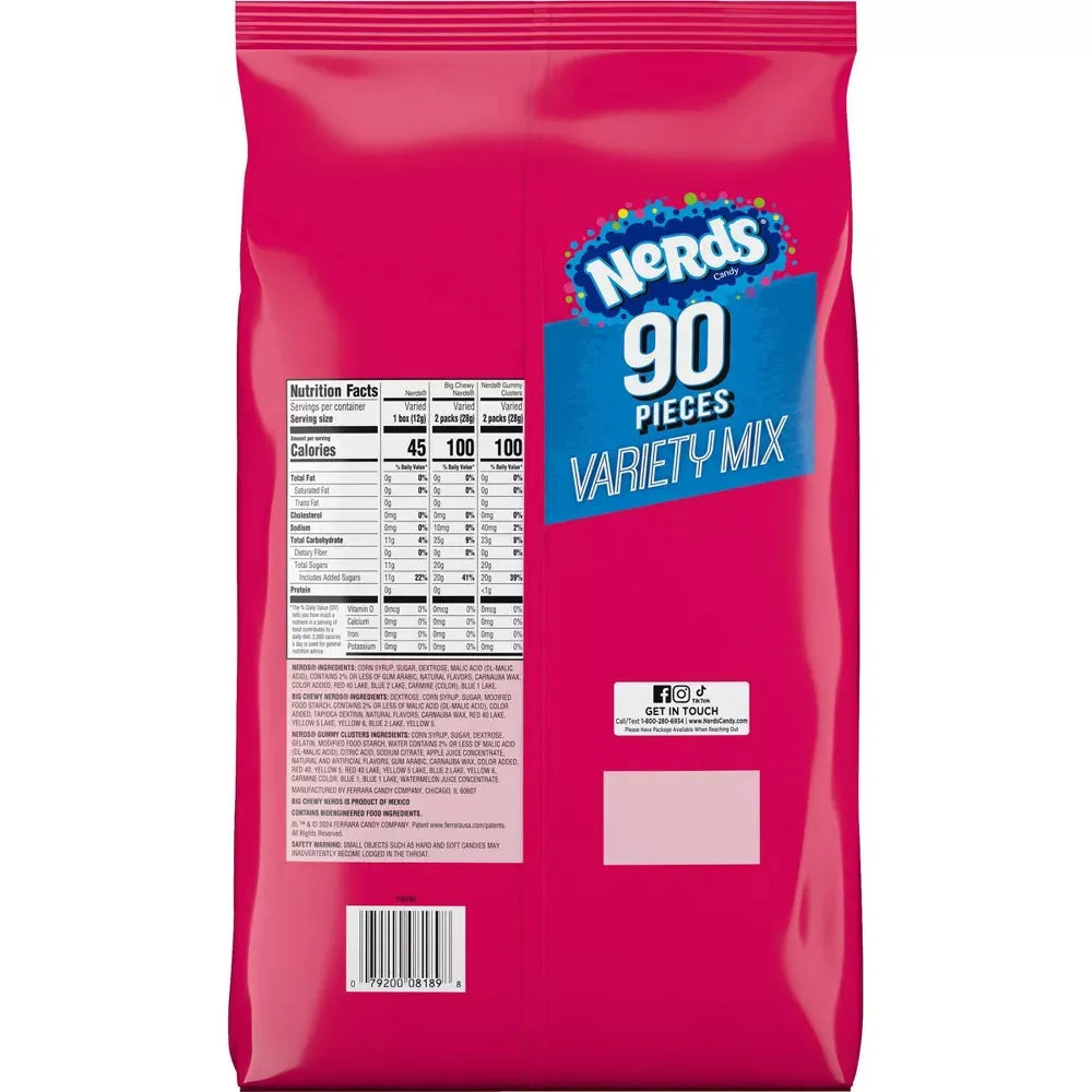 Nerds Variety Mini Mix: 90-Piece Bag – Candy Warehouse