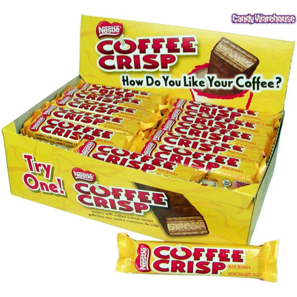 Nestle Coffee Crisp Candy Bars 24Piece Box Candy Warehouse