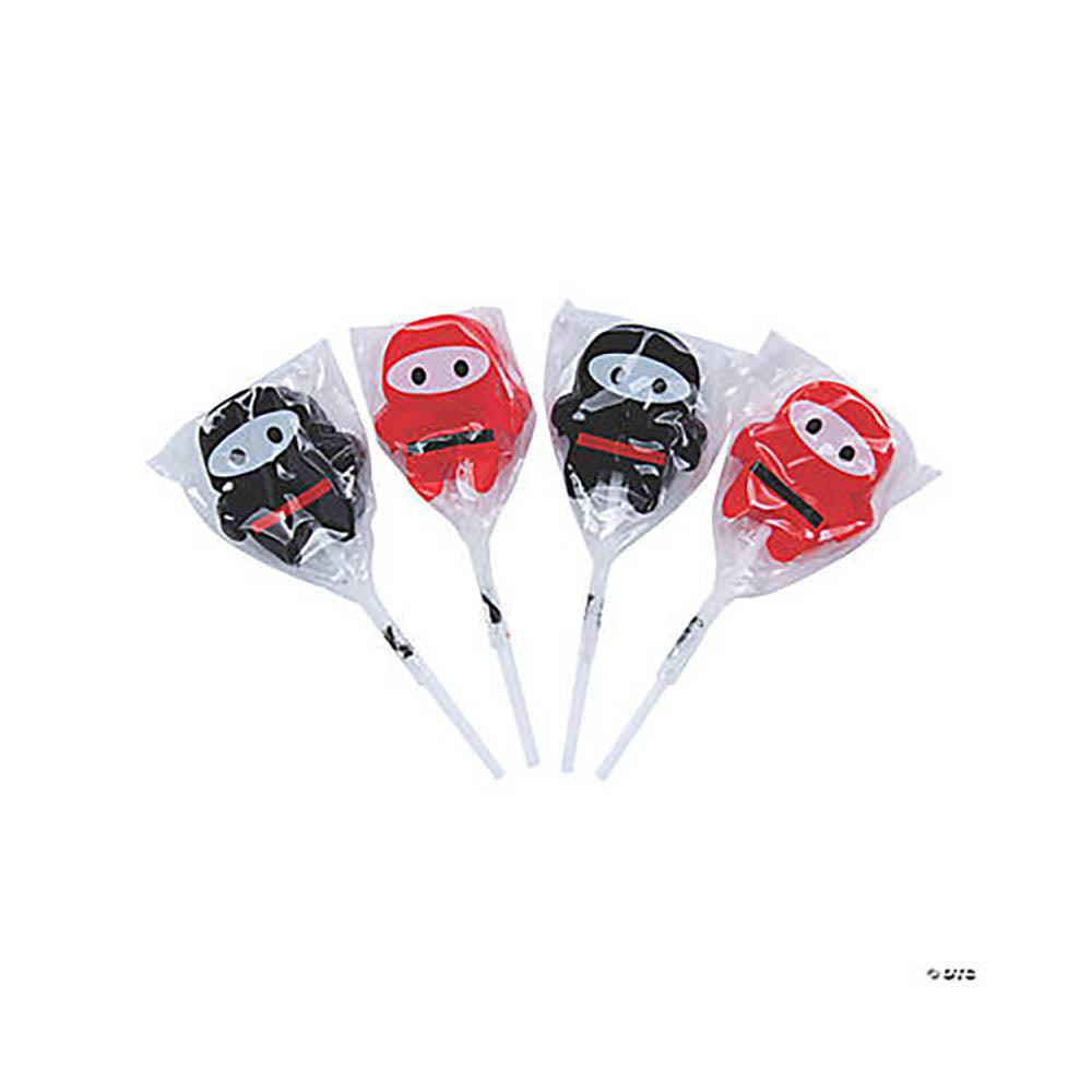 Ninja Hard Candy Lollipops: 12-Piece Pack - Candy Warehouse