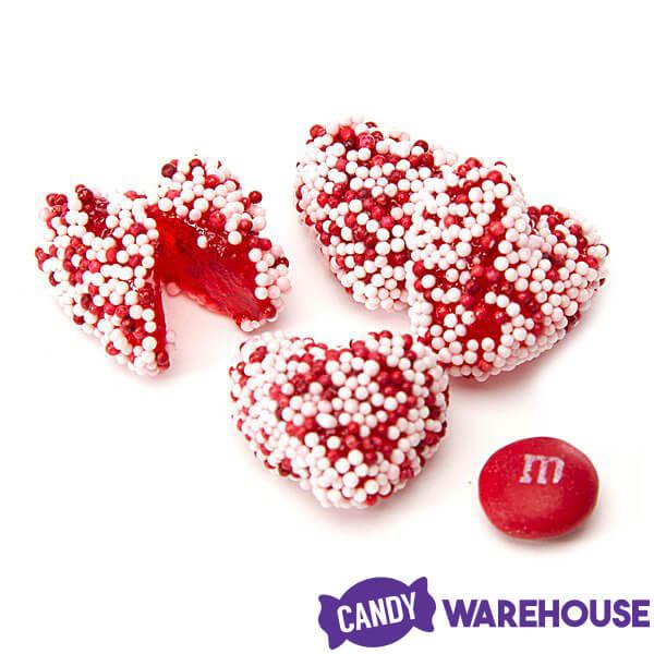 Nonpareils Pectin Cherry Hearts: 2LB Bag - Candy Warehouse