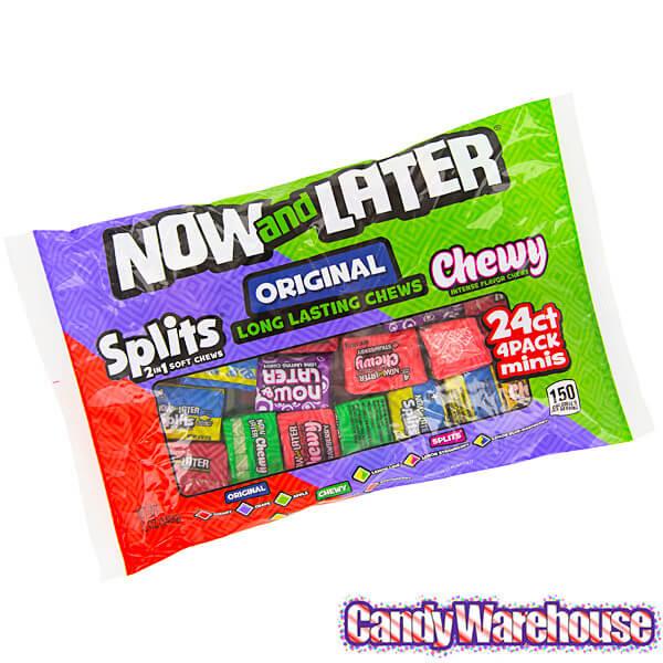 Now and Later Classic Fruit Chews Mini Bars: 24-Piece Bag - Candy Warehouse