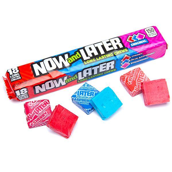 Now and Later Fruit Chews Candy Packs - Original: 24-Piece Box - Candy Warehouse